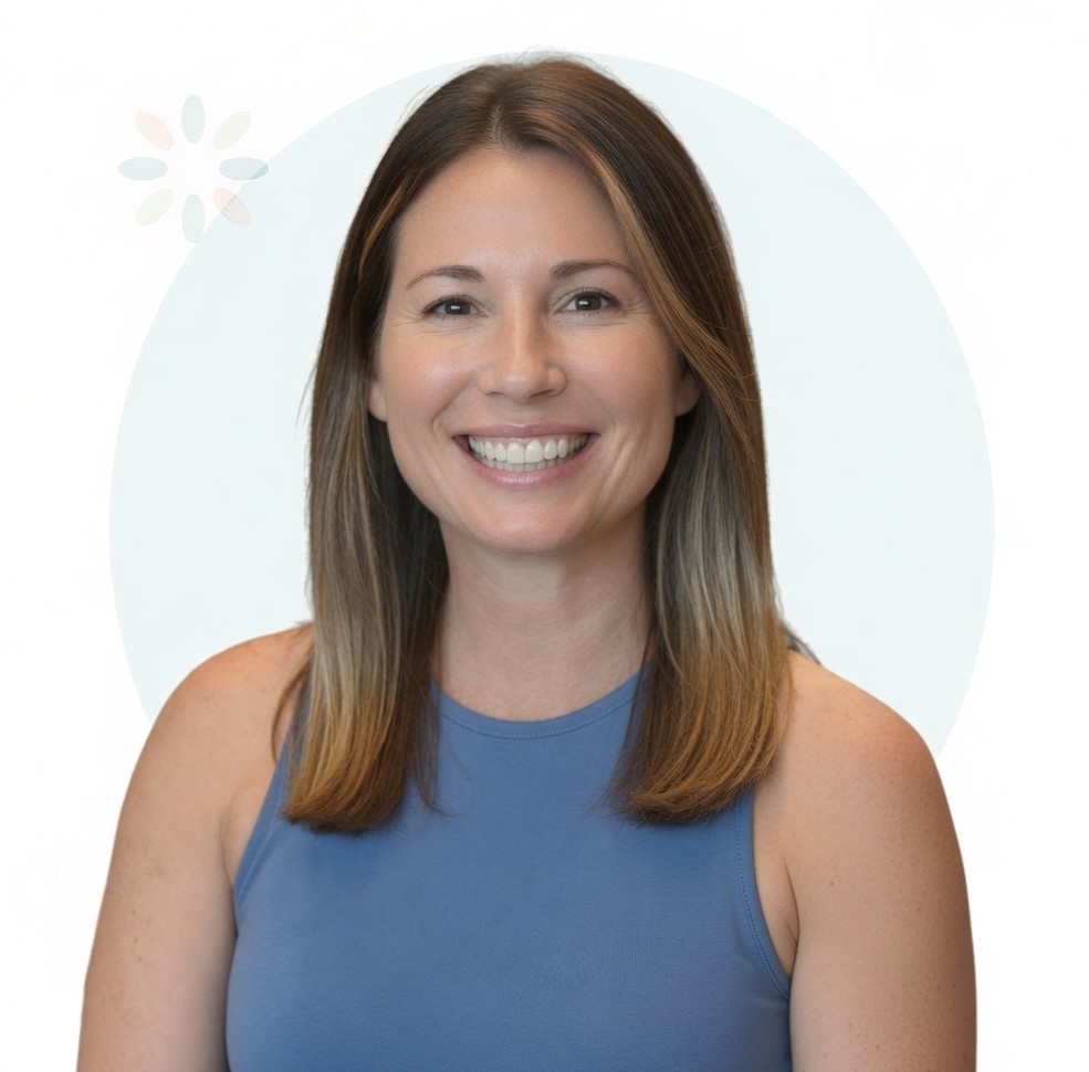 Katie Tashkin, MS, CCC-SLP, ASHA-certified pediatric speech-language pathologist serving Tampa Bay, smiling in a professional headshot