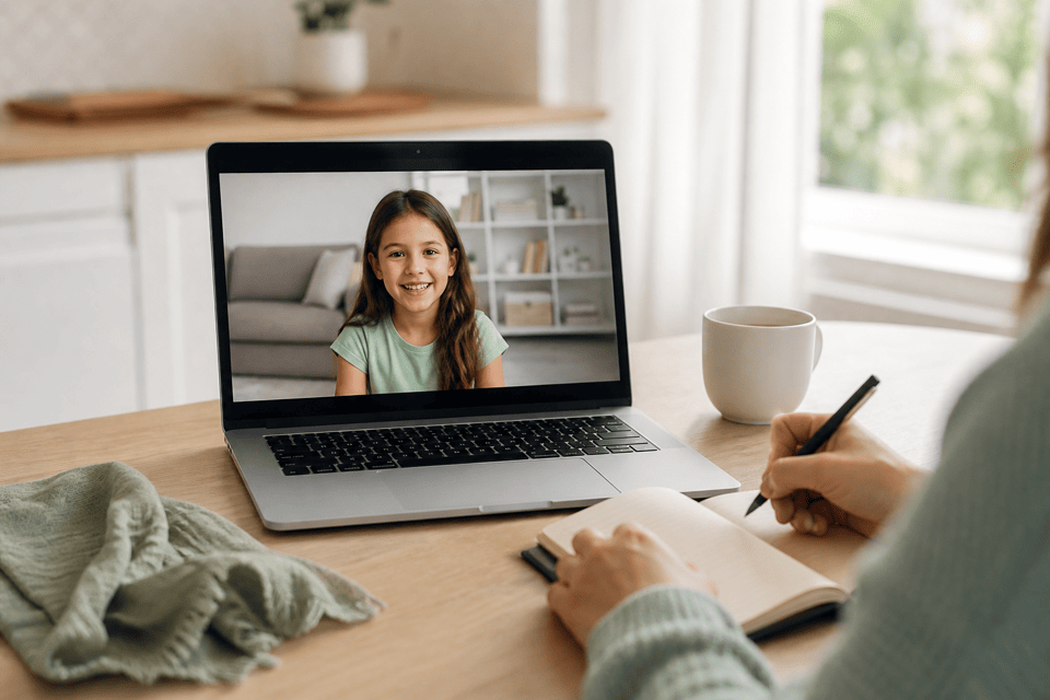 Virtual speech therapy session